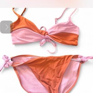 No Boundaries Lavender and Multicolor Bikini Set